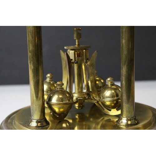 82 - Early 20th century Jahresuherenfabrik German Anniversary / Skeleton Clock, 400 day, with Glass Dome ... 