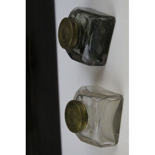 90 - 19th century Coromandel Campaign Writing Slope, brass bound with recessed handles, 45cms wide x 19cn... 