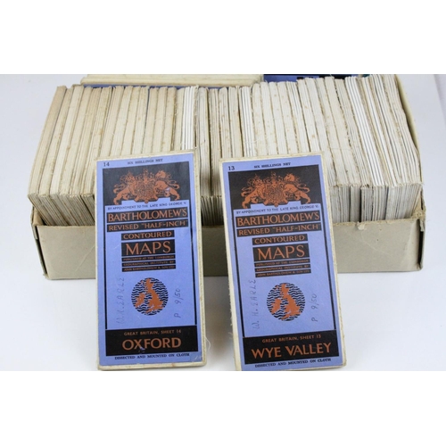 93 - Approximately 24 Folded Ordnance Survey ' New Popular Edition One-Inch Maps ' together with approxim... 