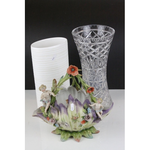 95 - Mixed Lot of Ceramics and Glassware including Belleek Cabinet Cup and Saucer, other Cabinet Cups and... 