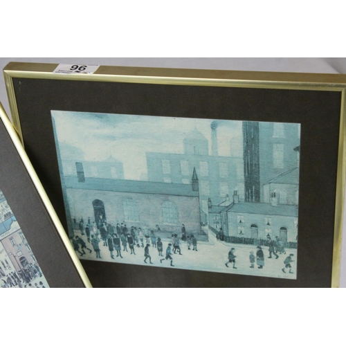96 - Set of Four Framed Lowry Prints