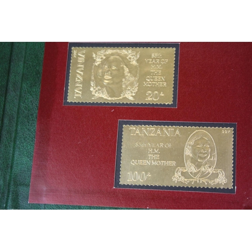 Limited Edition 22K Gold Postage Stamp Set Tanzania Tributes