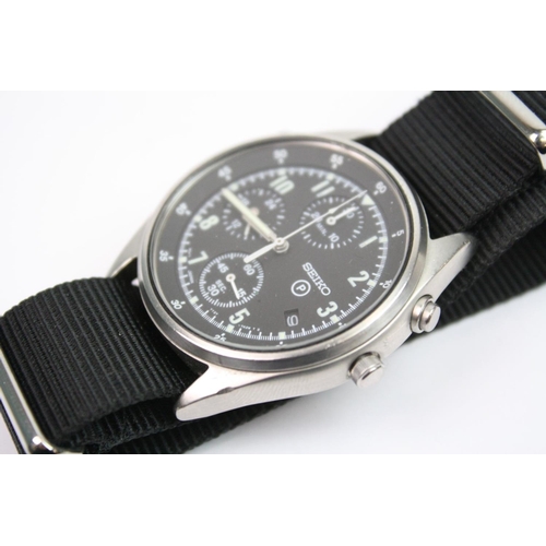 A Seiko 7T27-7A20 Generation 2 Pilots Watch As Used By The Royal Air Force,  Marked To The Verso