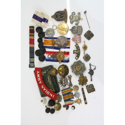 44 - A Full Size British World War One Medal Trio To Include The Victory Medal, The British War Medal And