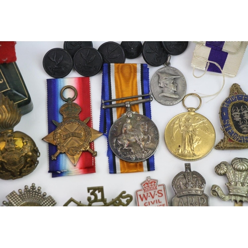 44 - A Full Size British World War One Medal Trio To Include The Victory Medal, The British War Medal And