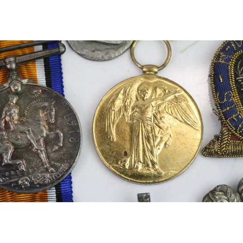 44 - A Full Size British World War One Medal Trio To Include The Victory Medal, The British War Medal And