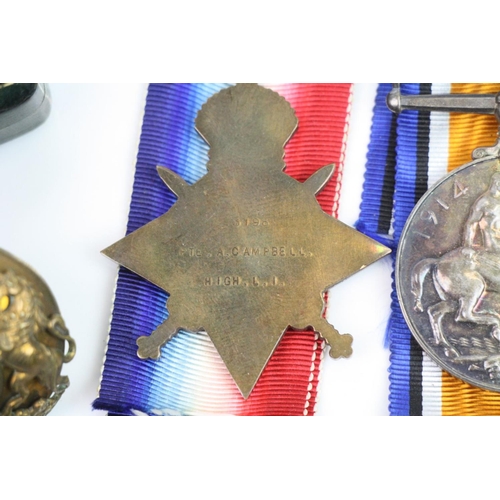 44 - A Full Size British World War One Medal Trio To Include The Victory Medal, The British War Medal And