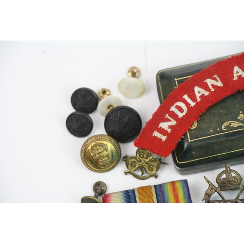 44 - A Full Size British World War One Medal Trio To Include The Victory Medal, The British War Medal And