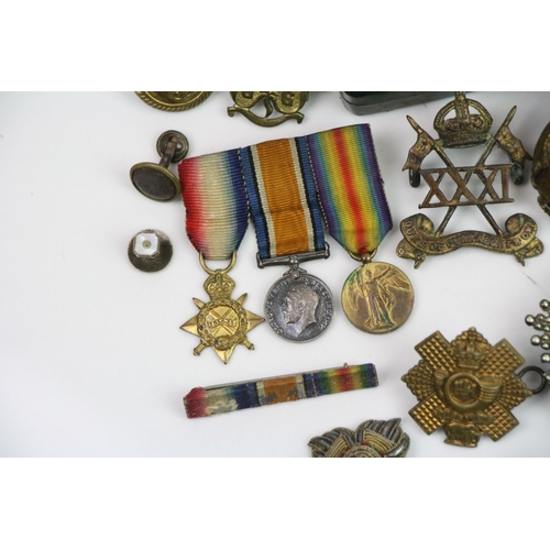 44 - A Full Size British World War One Medal Trio To Include The Victory Medal, The British War Medal And