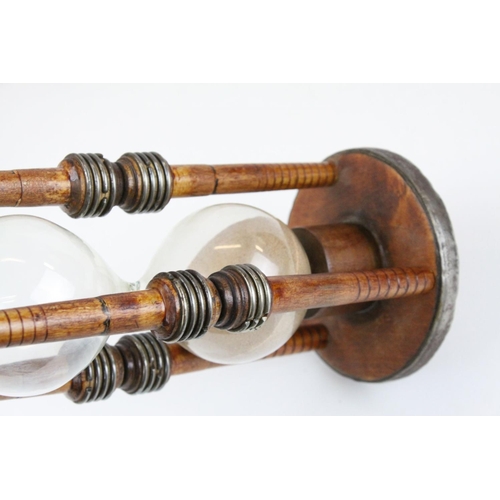 103 - Large Egg Timer made from a 19th century Wooden Mill Bobbin, h.31cms