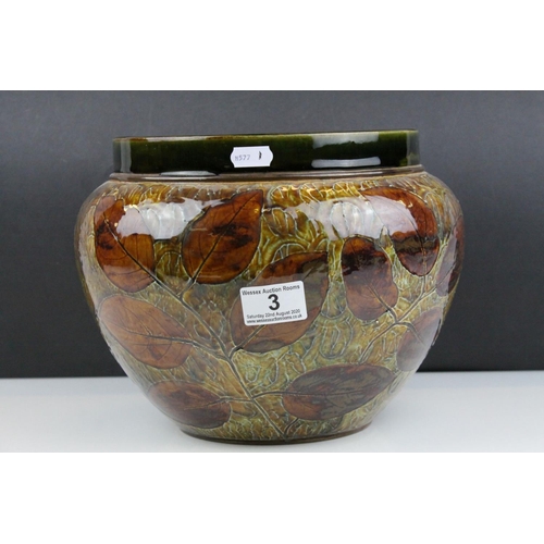 3 - Royal Doulton stoneware Planter / Jardinière, in the Autumn Leaves pattern, numbered 2109, dia.27cm