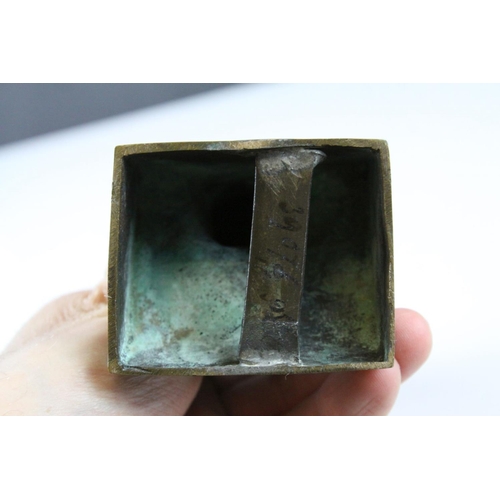 64 - Small Bronze Bust of a Greek Philosopher inscribed to back ' F. Barbedienne. Foundeur ', h.11cms