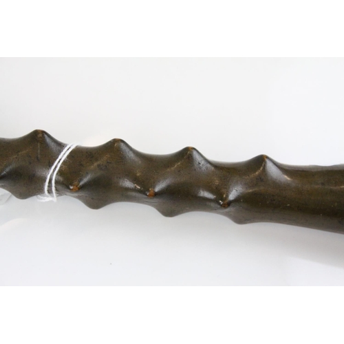 74 - An antique brussel sprout stem walking cane..