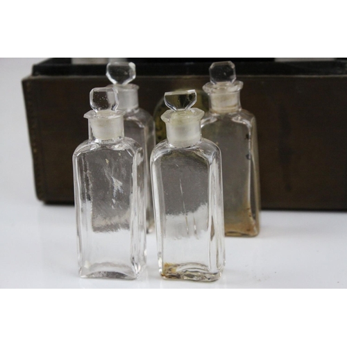 82 - Antique Leather Apothecary Case with Fitted Interior and key