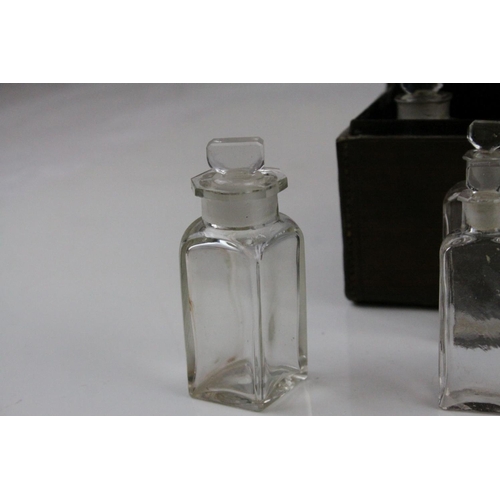 82 - Antique Leather Apothecary Case with Fitted Interior and key