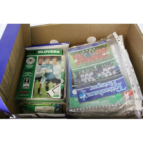 106 - Football - Crate of Football Programmes including Yeovil Town from 1980's onwards and Tottenham Hots... 