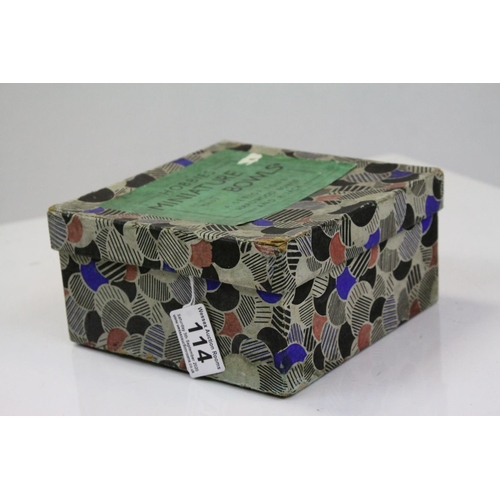 114 - Boxed Set of Hobbies Miniature Bowls comprising Four Hardwood Bowls and a Jack