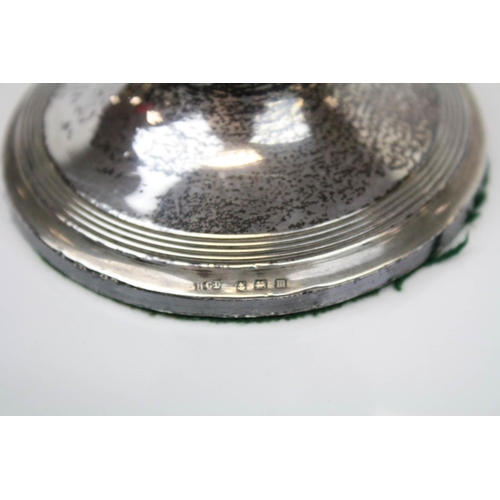 262 - A fully hallmarked sterling silver candlestick with a Birmingham assay mark.