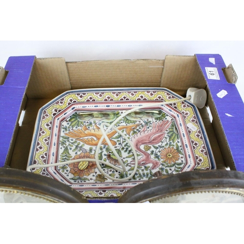 61 - Mixed Lot comprising Pair of Small Circular Prints after Hamilton of Children, Print of a Putto, Por... 