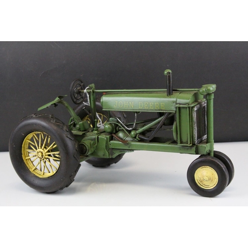 66 - Tin Plate Model of a Vintage John Deere Tractor, L.35cms