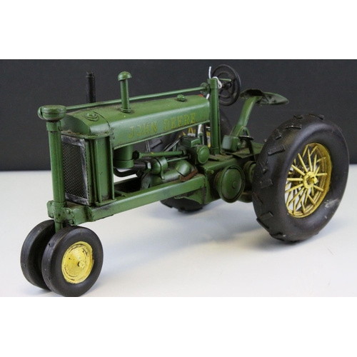 66 - Tin Plate Model of a Vintage John Deere Tractor, L.35cms