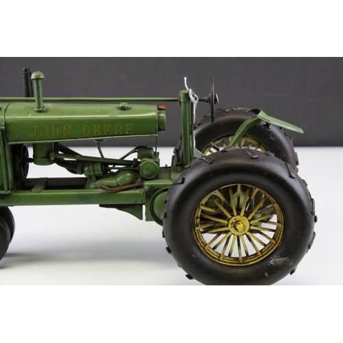 66 - Tin Plate Model of a Vintage John Deere Tractor, L.35cms