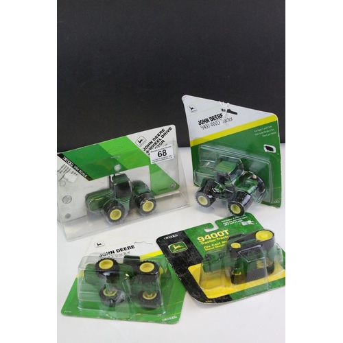 68 - Four Ertl Diecast John Deere Agricultural Tractors - 9400 4WD Tractor, 9400T Tractor and Two 4WD Tra... 