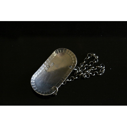 78 - A fully hallmarked George III sterling silver Port decanter label, maker marked for Samuel Knight wi... 