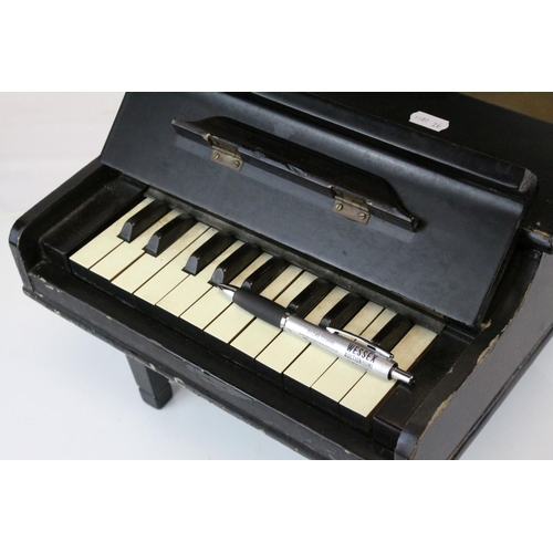 79 - Early 20th century Salesman's Sample Wooden Piano with labels to underside ' Advance sample against ... 