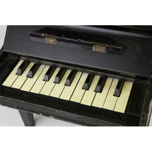 79 - Early 20th century Salesman's Sample Wooden Piano with labels to underside ' Advance sample against ... 