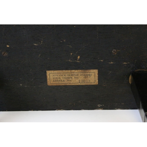 79 - Early 20th century Salesman's Sample Wooden Piano with labels to underside ' Advance sample against ... 