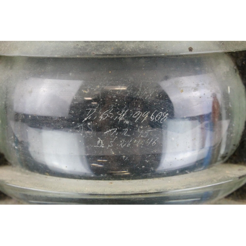 82 - Antique Corner Ships Lantern, no.99608, believed to be a from a Warship, h.57cms