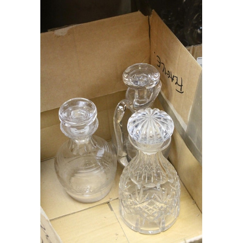 84 - Collection of mainly 19th century Glassware including Jugs, Decanters, Claret Jug, etc