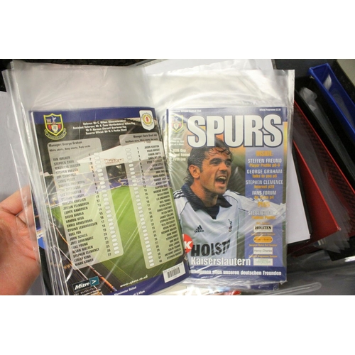 86 - Football - Crate of Tottenham Hotspurs Football Programmes dating from 1980's onwards together with ... 