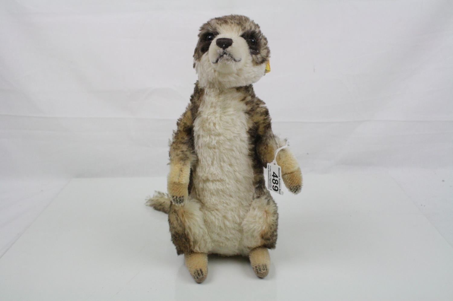 Steiff Meerkat soft toy in excellent condition with button to ear