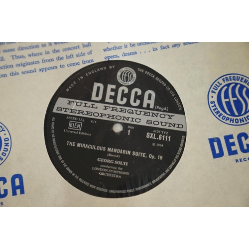 138 - VINYL - CLASSICAL - 13 UK DECCA ED1 STEREO, WBg CLASSICAL ALBUMS, SXL 2288, SXL 6040, SXL 6110,