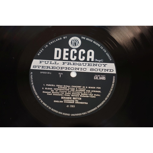 139 - VINYL - CLASSICAL - 2 RARE DECCA ED1 STEREO W/B CLASICAL SLBUMS. DECCA SXL 6372 STEREO, BRITTEN