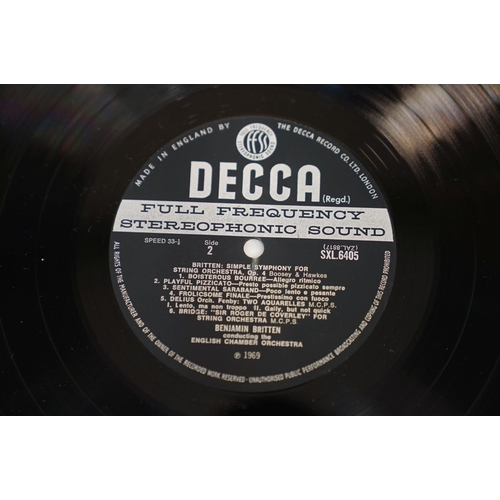 139 - VINYL - CLASSICAL - 2 RARE DECCA ED1 STEREO W/B CLASICAL SLBUMS. DECCA SXL 6372 STEREO, BRITTEN