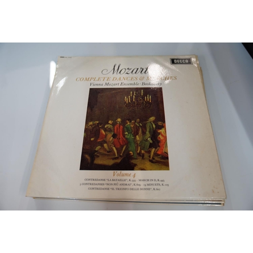 141 - VINYL - CLASSICAL - 12 UK DECCA ED1 STEREO, WBg CLASSICAL ALBUMS - MOZART, SXL 6150, STEREO ED1, W/