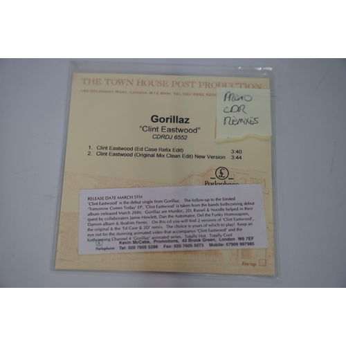 157 - GORILLAZ - 3 UNIQUE RARE UK PROMO ONLY CDR ACETATES MIXES. 1) GORILLAZ / D12 featuring TERRY