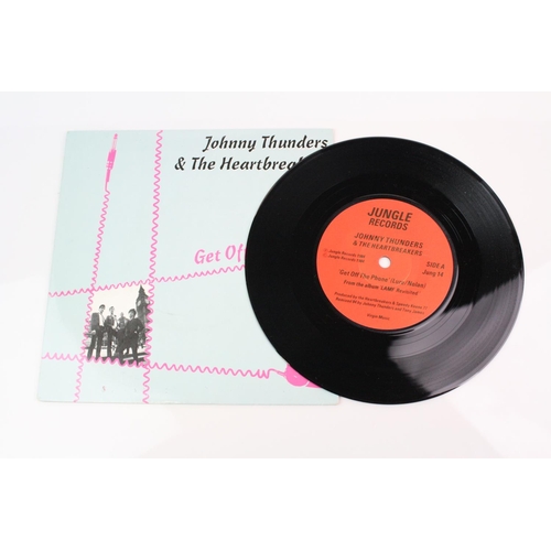 162A - PUNK - JOHNNY THUNDERS & THE HEARTBREAKERS - 3 UK ORIGINAL SINGLES by the EX- NEW YORK DOLLS man, IN