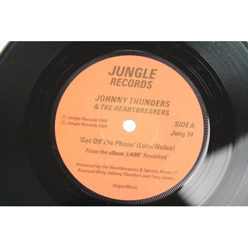 162A - PUNK - JOHNNY THUNDERS & THE HEARTBREAKERS - 3 UK ORIGINAL SINGLES by the EX- NEW YORK DOLLS man, IN