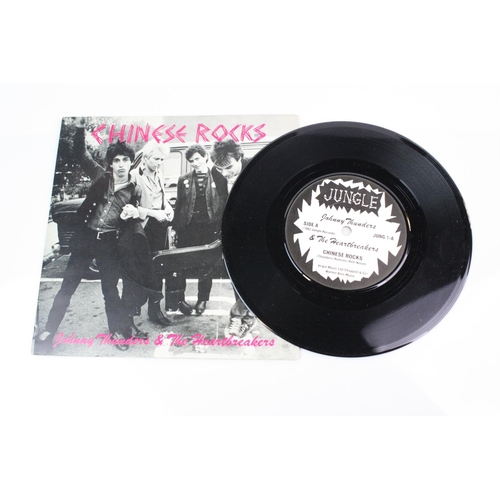 162A - PUNK - JOHNNY THUNDERS & THE HEARTBREAKERS - 3 UK ORIGINAL SINGLES by the EX- NEW YORK DOLLS man, IN