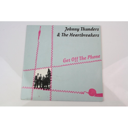 162A - PUNK - JOHNNY THUNDERS & THE HEARTBREAKERS - 3 UK ORIGINAL SINGLES by the EX- NEW YORK DOLLS man, IN