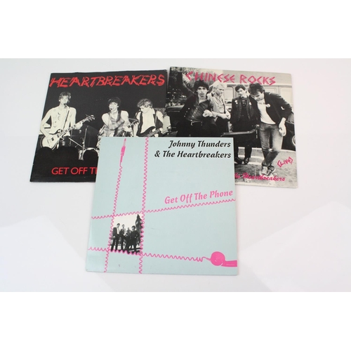 162A - PUNK - JOHNNY THUNDERS & THE HEARTBREAKERS - 3 UK ORIGINAL SINGLES by the EX- NEW YORK DOLLS man, IN