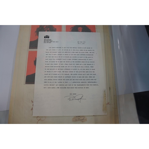 182 - THE BEATLES - JOHN LENNON - ORIGINAL BOB GRUEN UNUSED ART WORK FOR THE 