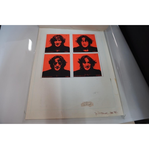 182 - THE BEATLES - JOHN LENNON - ORIGINAL BOB GRUEN UNUSED ART WORK FOR THE 