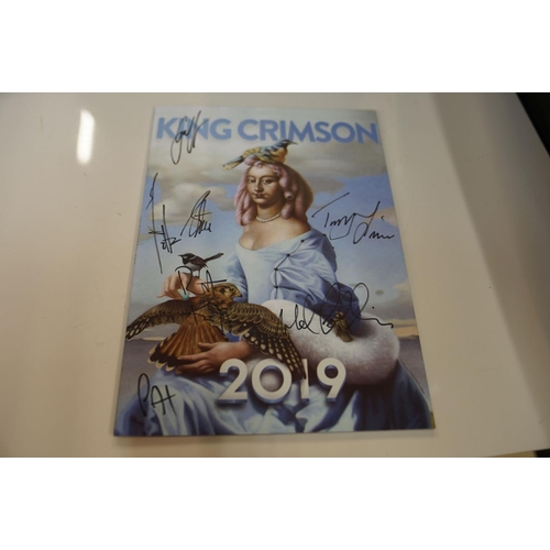 186 - KING CRIMSON - Fully signed 2019 programme hand signed by all the members including Robert Fripp +