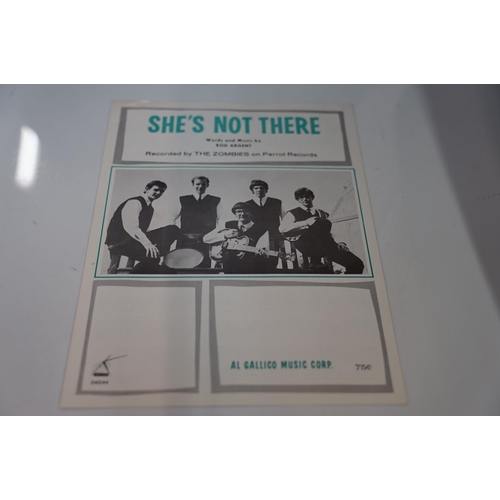 187 - THE SMALL FACES / THE ZOMBIES / THE ANIMALS - 4 MUSIC SHEETS. 1) THE SMALL FACES - 2 PROMOTIONAL