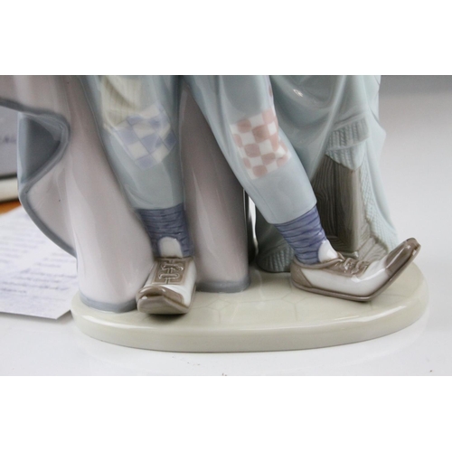 10 - Boxed Lladro Clown Magician model no. 5892 ' Circus Magic ' 1991, 28cms high (a/f)